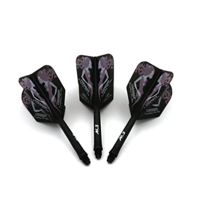 Imagen de CUESOUL Rost Personalizado Integrado Dardos Ejes y vuelos Medio, Juego de 3 Piezas Patrón Belleza (CSAK 5MN7)