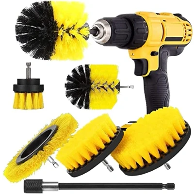 Imagen de YIHATA Cepillo para Taladro, 6PCS Eléctrico Cepillos Taladro Multifuncionales, Coche Limpieza Kit Limpiar la Casa, Dormitorio, Balcon, Baño, Cocina, Coche, Suelo, Baldosa y Varios Rincones