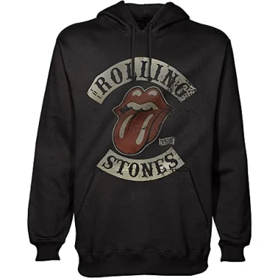 Imagen de The Rolling Stones Pullover Hoodie: 1978 Tour Sudadera con Capucha, Negro, XL para Hombre
