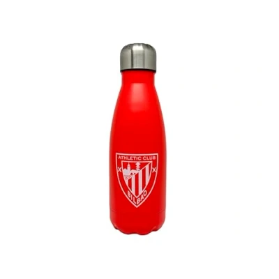 Imagen de Athletic Club Botella de agua acero, Bidón, Cantimplora, Cierre Hermético, 550 ml, Color rojo, Producto Oficial (CyP Brands)