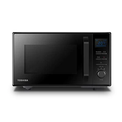 Imagen de Toshiba MW2 AC25TF(BK) Microondas 4 en 1 con función de aire caliente, parrilla y combinada, 25 L, 900 W, 1100 caliente 2100 interior esmaltado, plato giratorio memoria