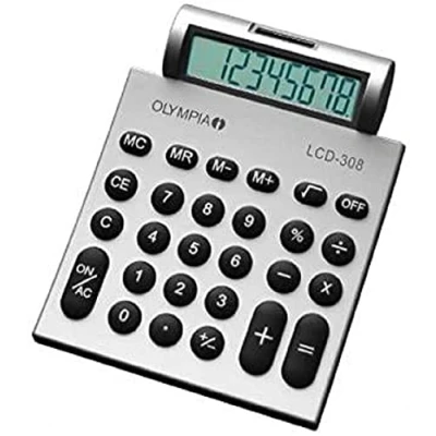 Imagen de Olympia LCD 308 Calculadora de bolsillo, color plata