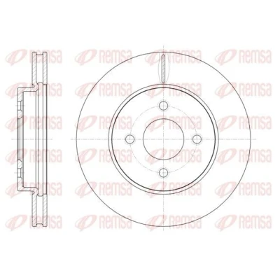 Imagen de REMSA Disco de freno NISSAN: MICRA 3 Eje delantero 260, 0mm 22mm 4 100mm ventilado 61850.10 402061HL0A,402061HL0B,402061HL0C,402063AW0AC166,402063U300