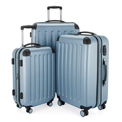 Imagen de Hauptstadtkoffer Spree Juego de 3 Maletas rígidas, Trolley expandible, Equipaje Viaje, 4 Ruedas Dobles, TSA, (S,M y L), Piscina Azul