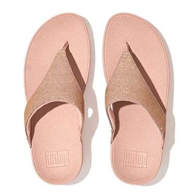 Imagen de Fitflop Sandalias Lulu Shimmerlux para mujer, oro rosa, 39 EU