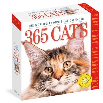 Imagen de 365 Cats Page A Day Calendar 2024: The World&#039;s Favourite Cat
