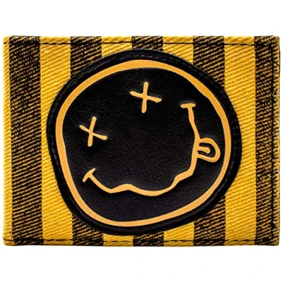 Imagen de Nirvana Nevermind Grunge Smiley Emblema de Banda Rock Billetera/Cartera Bi Fold Porta ID &amp; Tarjetero, Naranja