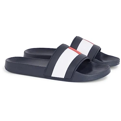 Imagen de Tommy Hilfiger Chanclas de Baño para Hombre Rubber Th Flag Pool Slide, Azul (Desert Sky), 40 EU