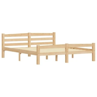 Imagen de vidaXL Estructura de Cama Casa Dormitorio Robusta Duradera Muebles Mobiliario Cómodo Moderna Matrimonial 160x200 cm Madera Maciza Pino