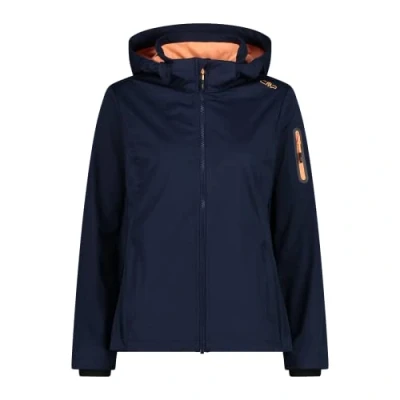 Imagen de CMP Chaqueta softshell ligera para mujer con capucha desmontable, Azul amanecer, XXS
