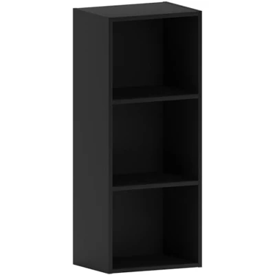 Imagen de Home Discount Vida Designs Oxford Estantería de 3 estantes, Hecha Madera Roble, para Oficina, Sala Estar Moderno 80 x 32 24 cm Negro