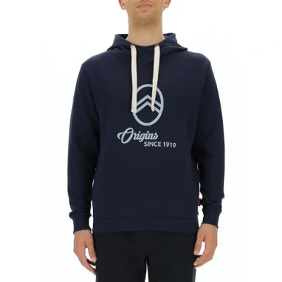 Imagen de CITROËN O102939 A928 Hooded Sweatshirt Origins Logo Large Print W/Side Pockets C23W Hombre Night Blue Tamaño M