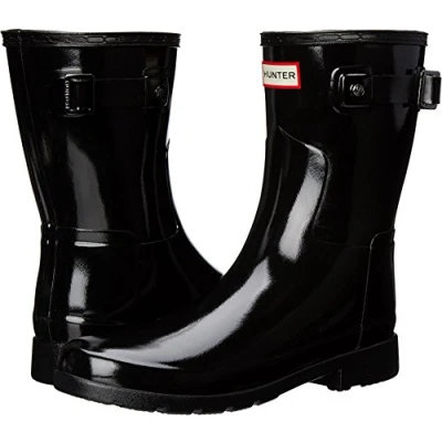Imagen de Hunter Original Refined Short Gloss, Botas de Agua Mujer, Negro (Black), 36 EU