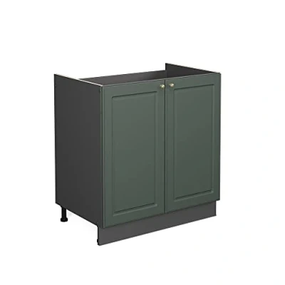 Imagen de Vicco Armario bajo para Fregadero Fame Line, Verde Dorado Casa de Campo/Antracita, 80 cm sin encimera