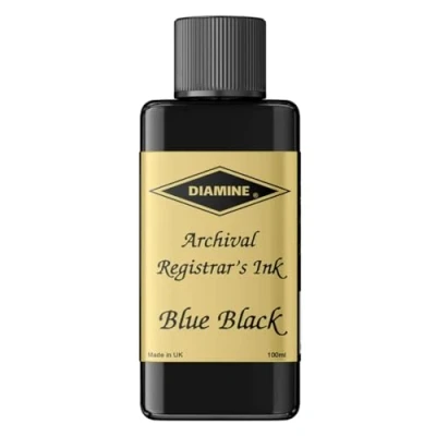 Imagen de Diamine Ink Registrars Tinta embotellada (100 ml), color azul y negro
