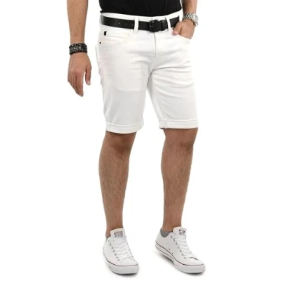 Imagen de Indicode B797 Pantalones vaqueros cortos para hombre, Blanco, L