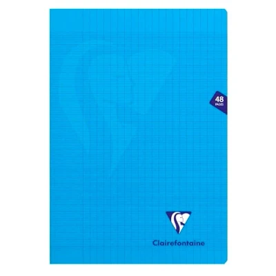 Imagen de Clairefontaine 323101C Mimesys Cuaderno (48 páginas, 21 x 29, 7 cm, 90 g, cuadriculado, tapa de polipropileno), color azul