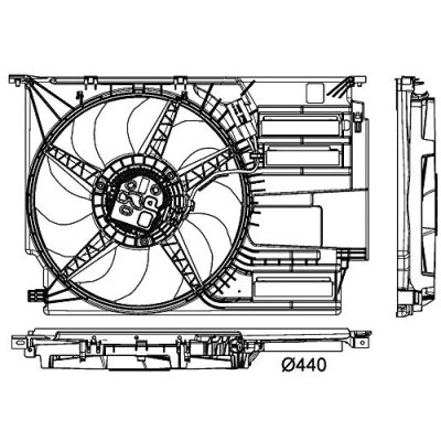 Imagen de MAHLE ORIGINAL CFF 405 000P Ventilador de Radiador 440 12 850 eléctrico BMW: X2
