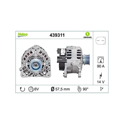 Imagen de VALEO 439311 Alternador 14V 90A VOLKSWAGEN: GOLF 4, 5, 3, SEAT: Ibiza Leon I Hatchback, 2, AUDI: A3 A4 B5 Berlina