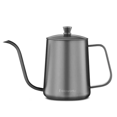 Imagen de Easyworkz Gage Hervidor de café con Cuello Cisne Acero Inoxidable y Boquilla Larga,600ml,Negro