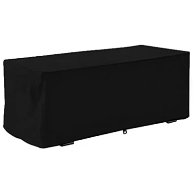 Imagen de MAGT Funda De Baul Almacenaje Jardin Exterior, Muebles Exterior Impermeable y Resistente a los Rayos Uv 123x62x55CM (Negro)