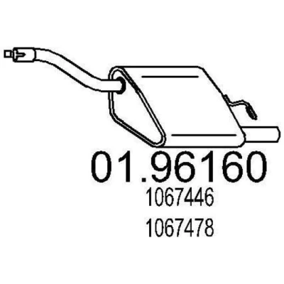 Imagen de MTS 01.96160 Silenciador trasero 780 FORD: Focus Mk1 Hatchback