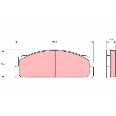 Imagen de TRW GDB105 Juego de pastillas freno no preparado para indicador desgaste