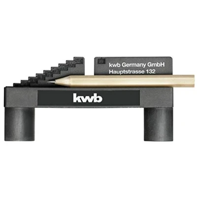 Imagen de kwb Buscador central, incluye lápiz y función magnética. Práctica herramienta para determinar el centro de la pieza trabajo