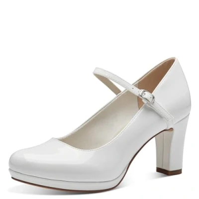Imagen de Tamaris Damen 1 24494 42, Zapatos de Tacón Mujer, White Patent, 38 EU