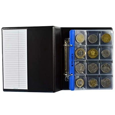 Imagen de PELLER&#039;S Álbum de Monedas para (Tipo S Álbum). 10 o 20 Hojas con 12 Compartimentos 35mm X 35mm, pour 1, 2, Euro. (Modelo S)