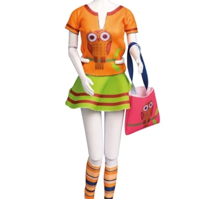 Imagen de Vervaco Kit para Tiny Owl Dress Your Doll Outfit Making Set, Multicolor
