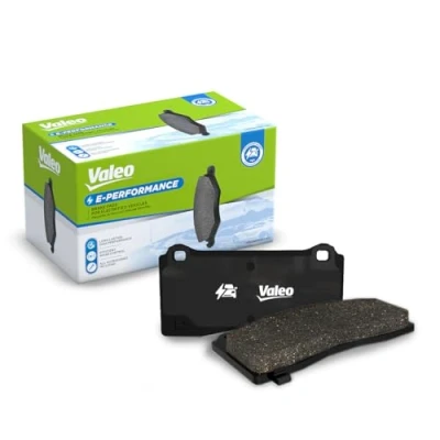Imagen de Valeo E PERFORMANCE, Pastillas de freno, 610314, Sef 4 pastillas, Eje delantero, Totalmente equipadas con accesorios montados y no montados, Valeo, Experto en frenado desde 1923