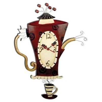 Imagen de Allen Designs, Reloj con forma de café para colgar, Enesco