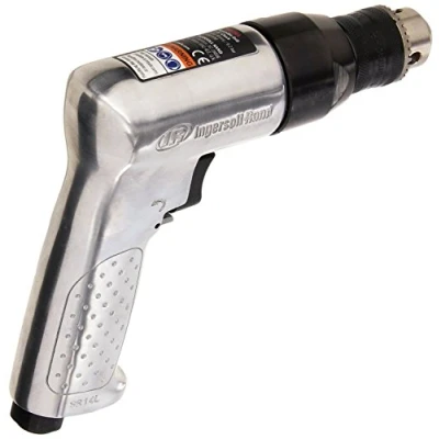 Imagen de Ingersoll Rand Taladro Neumático 7802RA de 3/8 y 10mm con Portabrocas Estándar, Extra Potente, Compacto Eficiente, Empuñadora Pistola para Trabajos Pesados