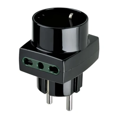 Imagen de Vimar RI.00325N Adaptador múlt. S17+2P17/11+P30 Negro
