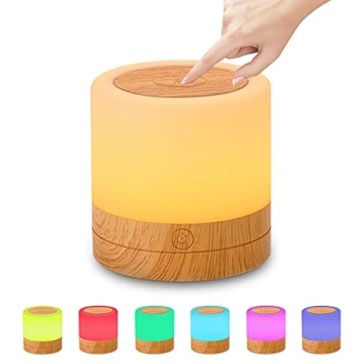 Imagen de LETOUR Lamparas de Mesita Noche, 7 Color Lampara Recargable Mesa Portátil Lámparas Mesilla Noche