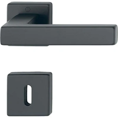 Imagen de HOPPE Austin Juego de mangos con roseta BB (aluminio), color negro