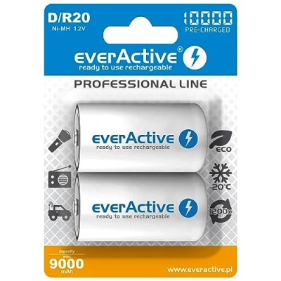 Imagen de AKUMULATORKI EVERACTIVE 2X R20/D 1.2V 10000mAH