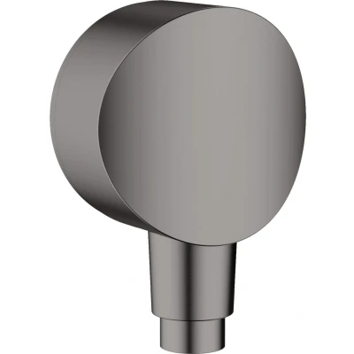 Imagen de hansgrohe 26453340 FixFit S Conexión de manguera pared con válvula antirretorno (cromo negro cepillado, Rückflussverhinderer)