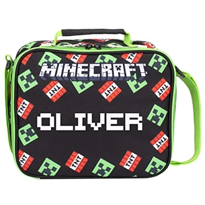 Imagen de Minecraft Fiambrera Personalizada Bolsa de Almuerzo para Niños Mercancía Oficial Comida Aislada Fanáticos