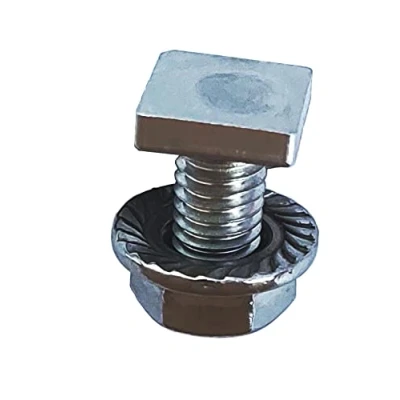 Imagen de Gao Flora 50 tornillos cuadrados con tuerca de brida M6x12 para efecto invernadero cabeza plana 10x10x2.5 mm