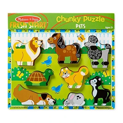 Imagen de Melissa &amp; Doug Pets Juego Puzzle con 8 Piezas, Multicolor (Melissa&amp;Doug 13724) , color/modelo surtido