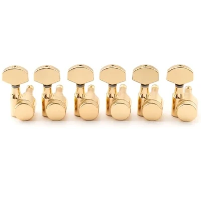 Imagen de Musiclily Pro 6 en línea 1 Pin Clavijas de Afinación Bloqueo Guitarra Clavijeros Bloqueantes para Eléctrica tipo SQ Strat Tele, Dorado