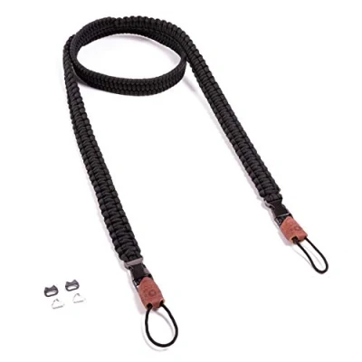 Imagen de C Rope Correa Camara, The Traveler, 140 cm, Hecho a Mano, Bloqueo rapido, Paracord, Negro