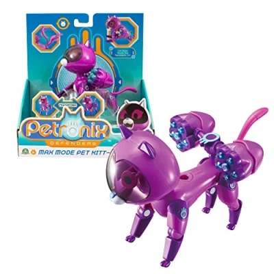 Imagen de Petronix Mini Transform Pet Kitt 10, juguete transformable de la serie dibujos animados, pasa mascota gatito a vehículo, combinable con otros sets y figuras, niños +3 años, Famosa (PET02200)