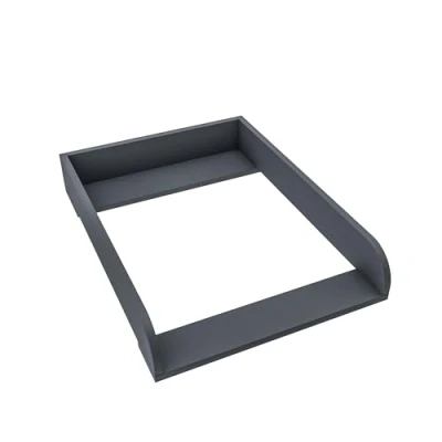 Imagen de Regalik Cambiador para Hemnes Accesorio Desmontable Cómodas de 50 cm, Paneles Frontales Redondeados, Grafito, Material ABS 2 mm, 72 cm x 54