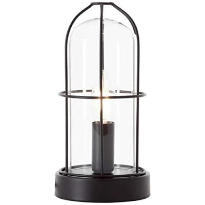 Imagen de BRILLIANT lámpara Storm Sobremesa negro 1x D45, E14, 40W, adecuado para lámparas de caída (no incluidas) Escala a ++ E Con interruptor cable