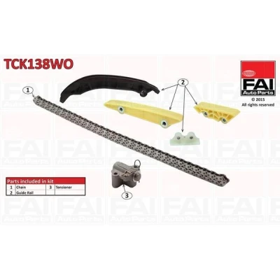 Imagen de FAI AutoParts TCK138WO Juego de Cadena distribución sin juntas, ruedas dentadas Símplex, pasadores FORD: Transit Mk6 Furgón