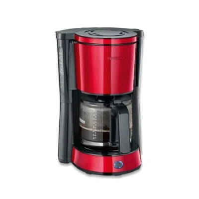 Imagen de SEVERIN Cafetera de goteo para 10 tazas, filtro / americana Con jarra cristal, placa calefactora y desconexión automática, Negro Rojo, KA 4817