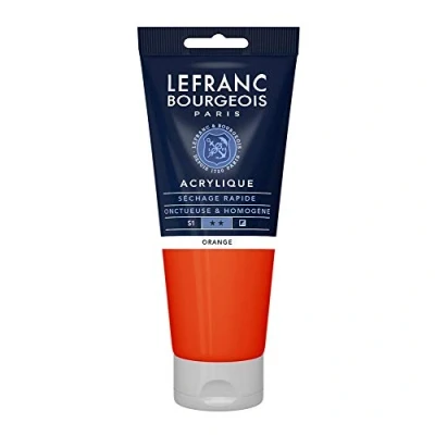 Imagen de Lefranc Bourgeois Acrílico Fine, Naranja, 200 ml